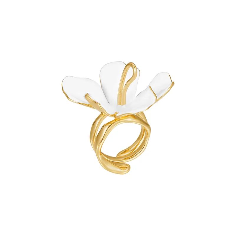 Blumenring Aus Der Peach Blooming Collection, Größe 14 - soufeede