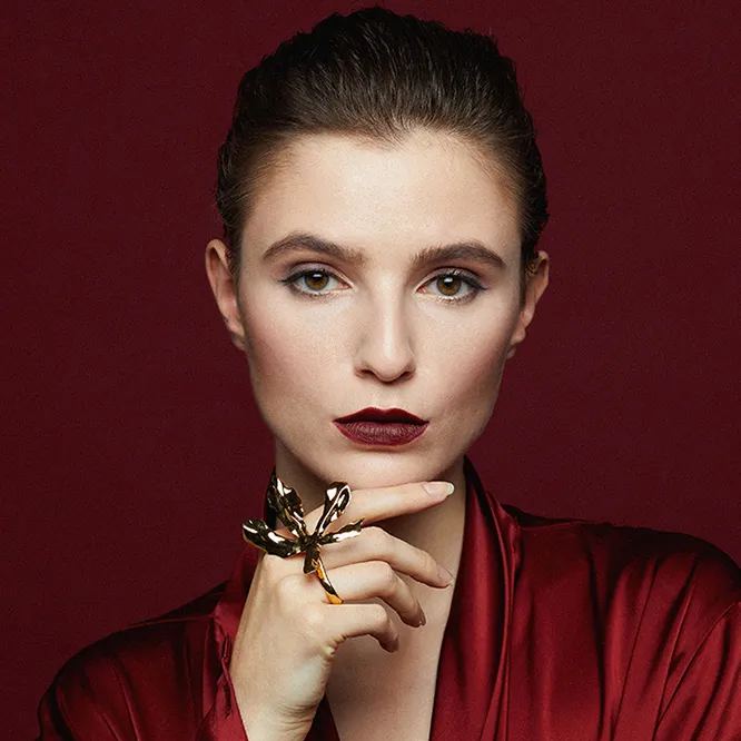 Iris Collection Drei-finger-ring In Blumenform In Freier Größe - soufeede