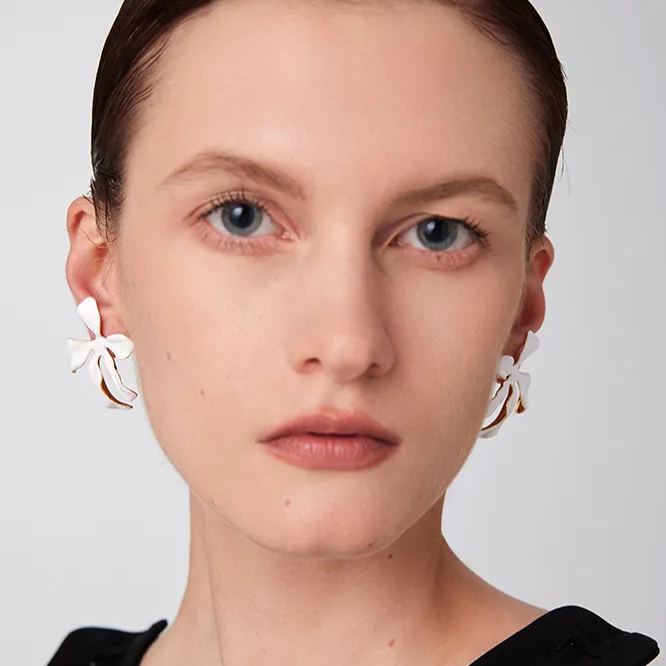 Ohrringe Aus Der Kollektion „blume Mit Iris“ Mit Fünf Blütenblättern - soufeede