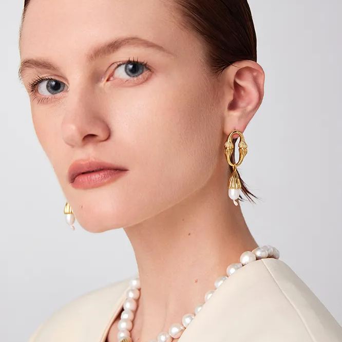 Creolen Mit Perlen Aus Der Equisetum-kollektion - soufeede