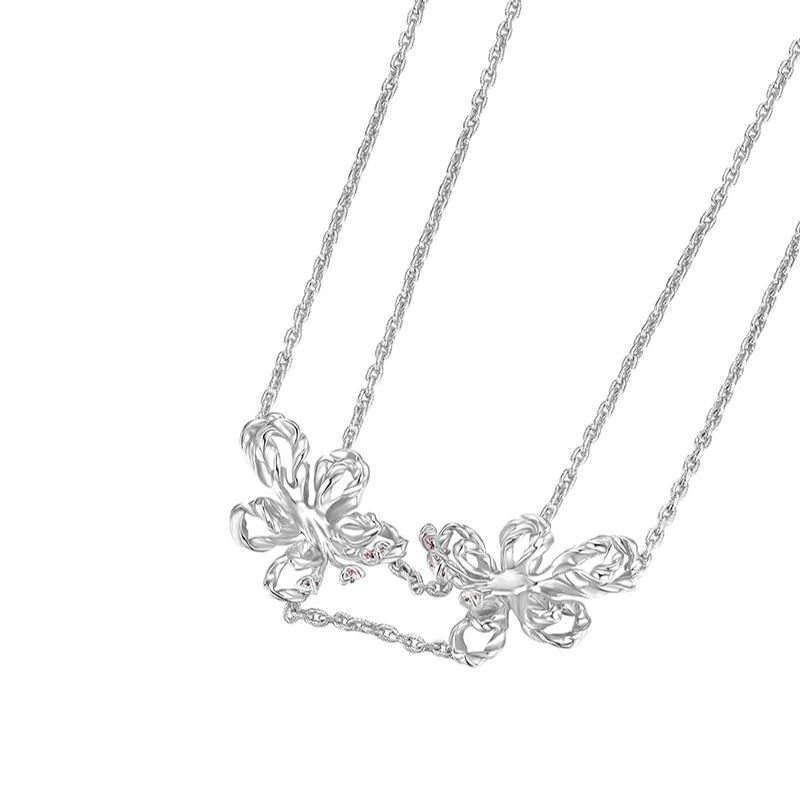 Biflorale Blumen-halskette Der Butterfly Pea Collection - soufeede