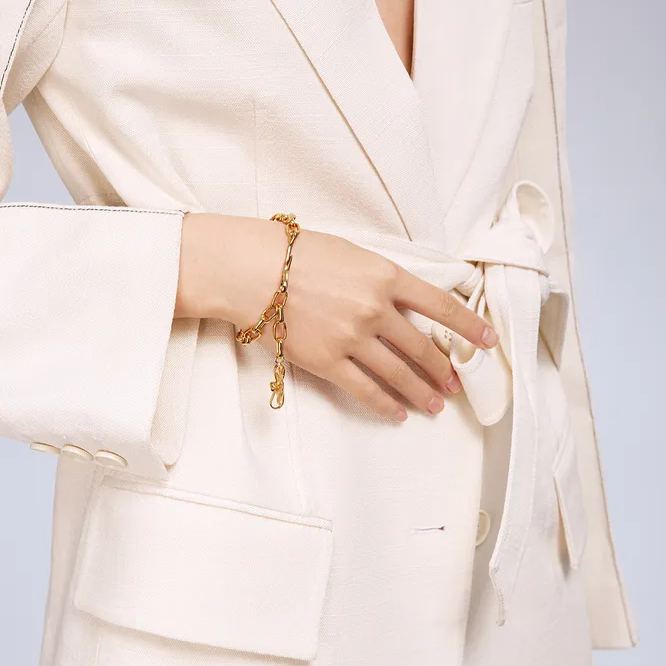 Goldenes Armband Mit Einzelner Blume Aus Der Cosmos-kollektion - soufeede