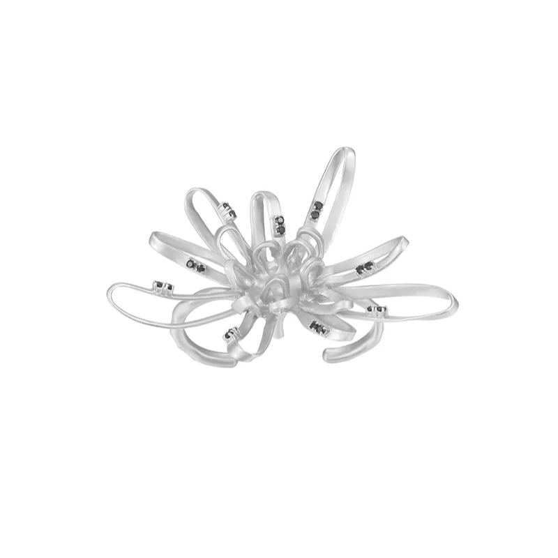 Linearer Doppelfingerring Aus Der Chrysanthemum Collection Aus Silber - soufeede