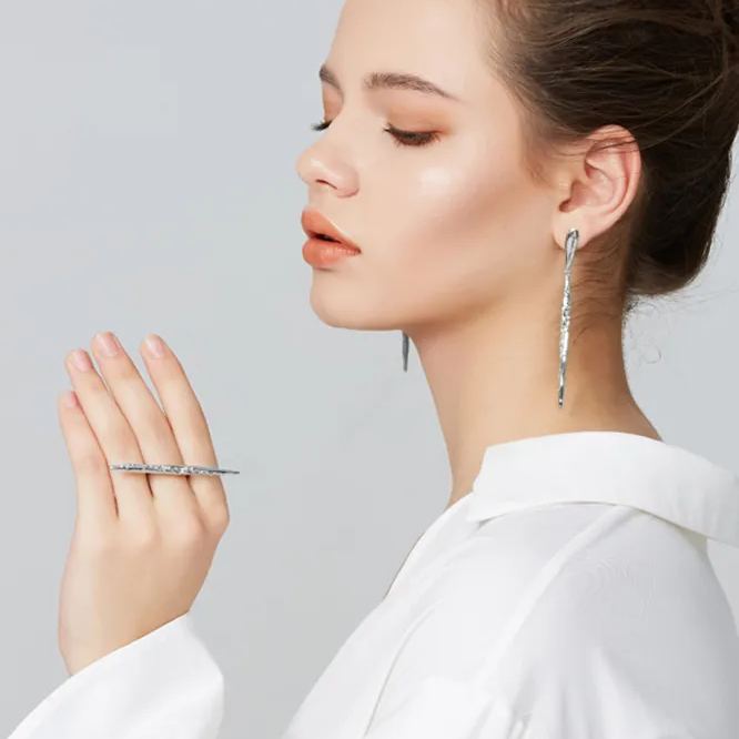 Gerade Lange Tropfenohrringe Aus Der Branches-kollektion - soufeede