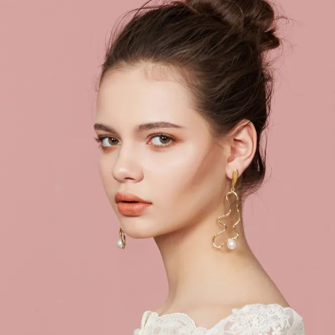 Wachstumsring-kollektion, Monozyklischer Ring, Perlenohrringe - soufeede