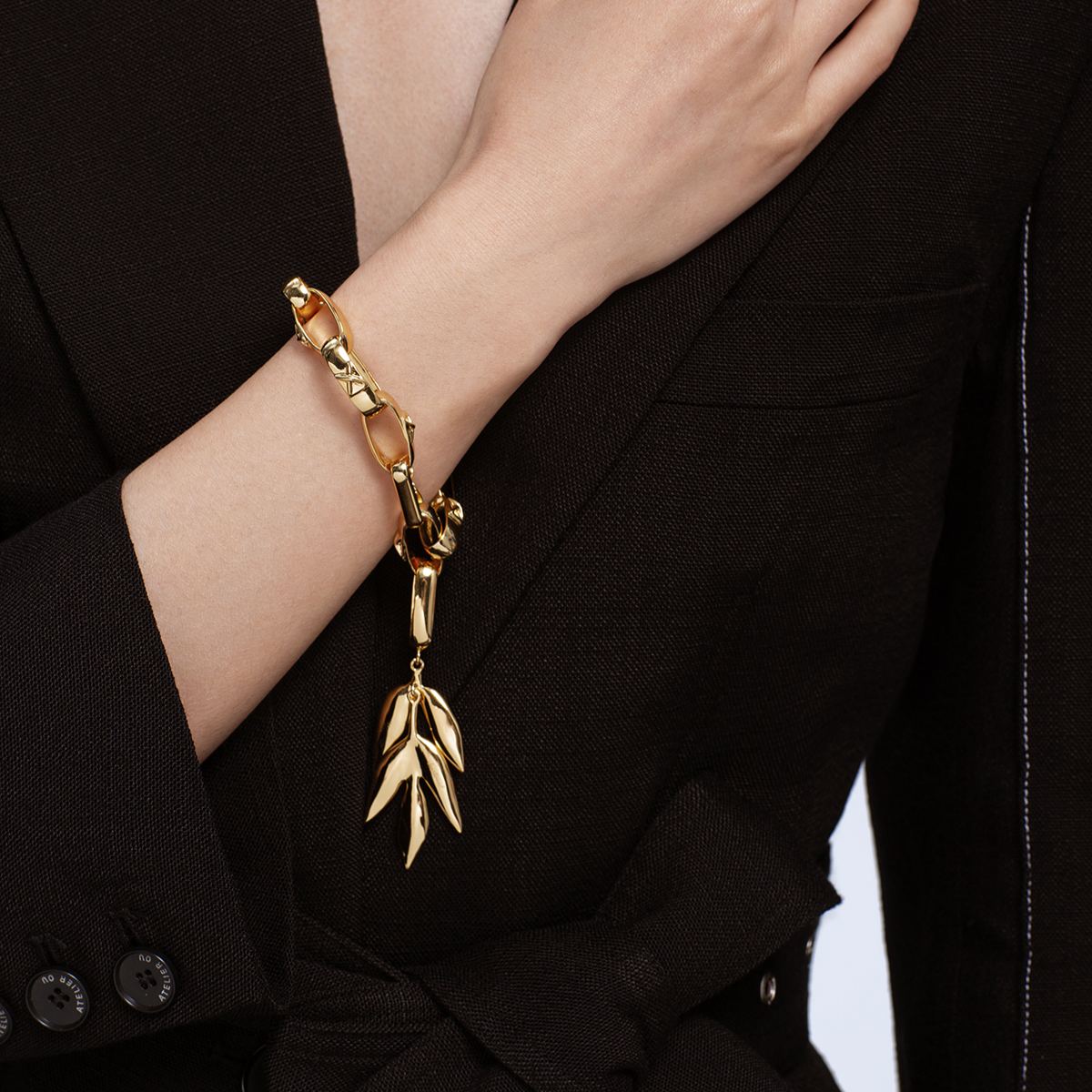 Bambus-kollektion, Gewebtes Armband In Bambusform - soufeede