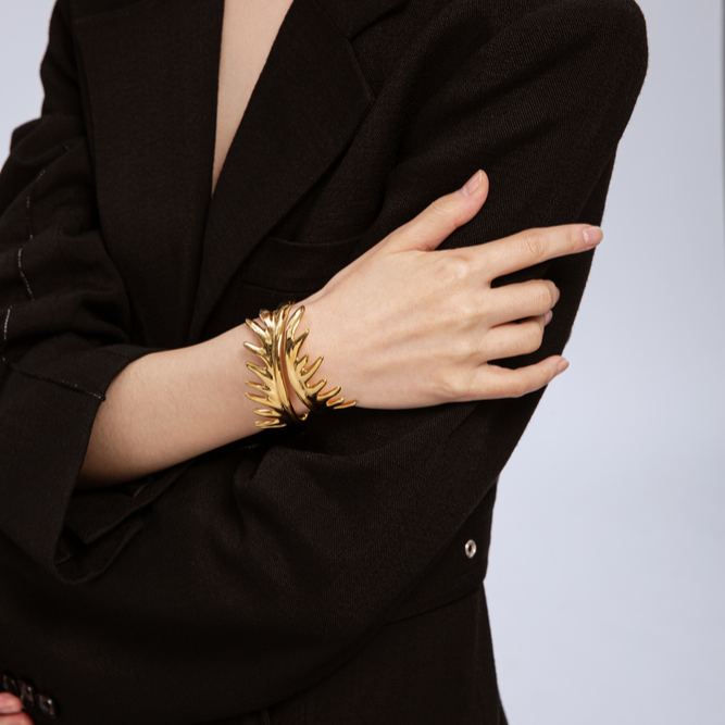 Armband In Blattform Aus Der Farn-kollektion - soufeede