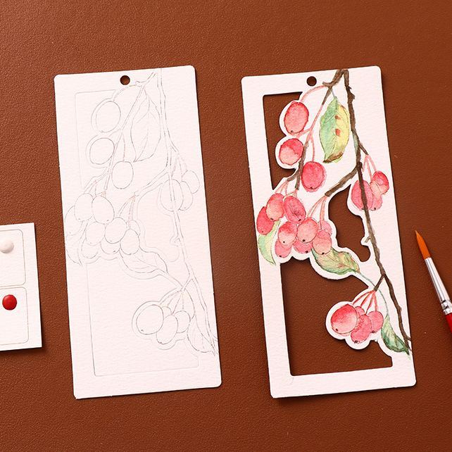 10 Blatt Aquarell-arbeitsbuch-lesezeichen Mit Kostenlosem Farbset. Verabschieden Sie Sich Von Der Angst. Erwecken Sie Ihr Künstlerisches Talent. - soufeelde