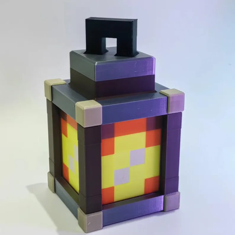 Pixeliges Nachtlicht Laterne Aufladbar & Größer - Nachtlampe Geburtstagsgeschenk - Kinderzimmer Dekoration - Gamer Zimmer Dekor - Weihnachtsgeschenk - soufeelde
