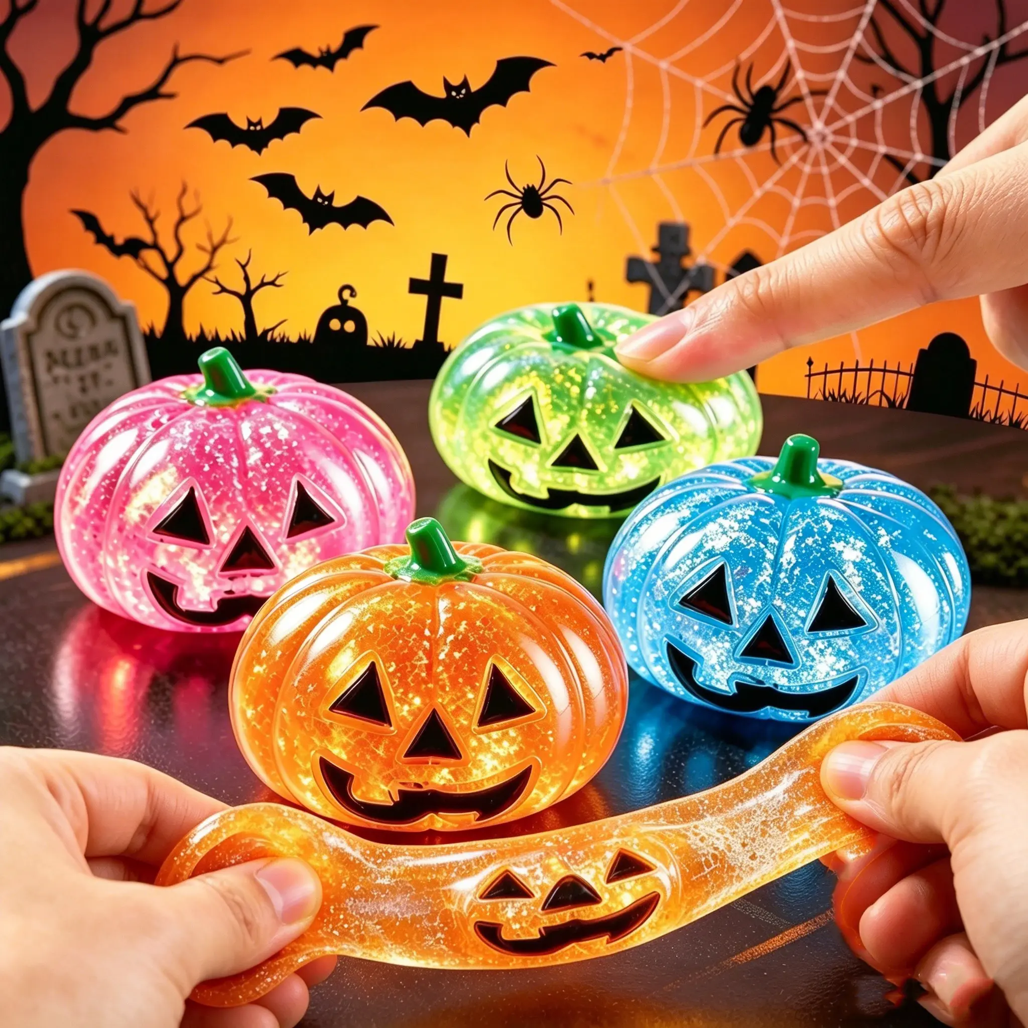 Kürbis-Quetschball Mit Langsamem Rückprallmechanismus Zum Stressabbau Und Zur Entspannung – Ideales Halloween-Geschenk - soufeelde