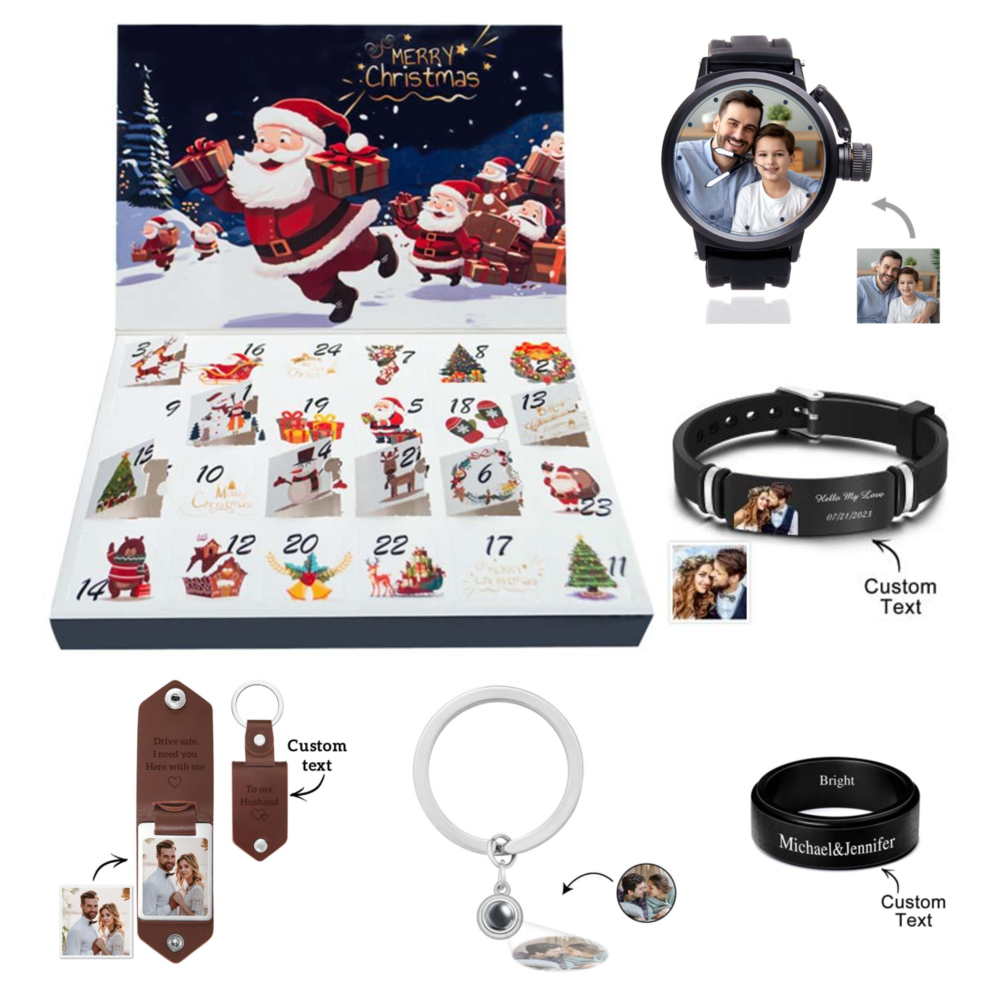 Weihnachten Schmuck Geschenk Überraschung Blind Box Armbänder Uhr Und Ringe 24 Kalender Countdown Geschenkbox Für Freund - soufeede