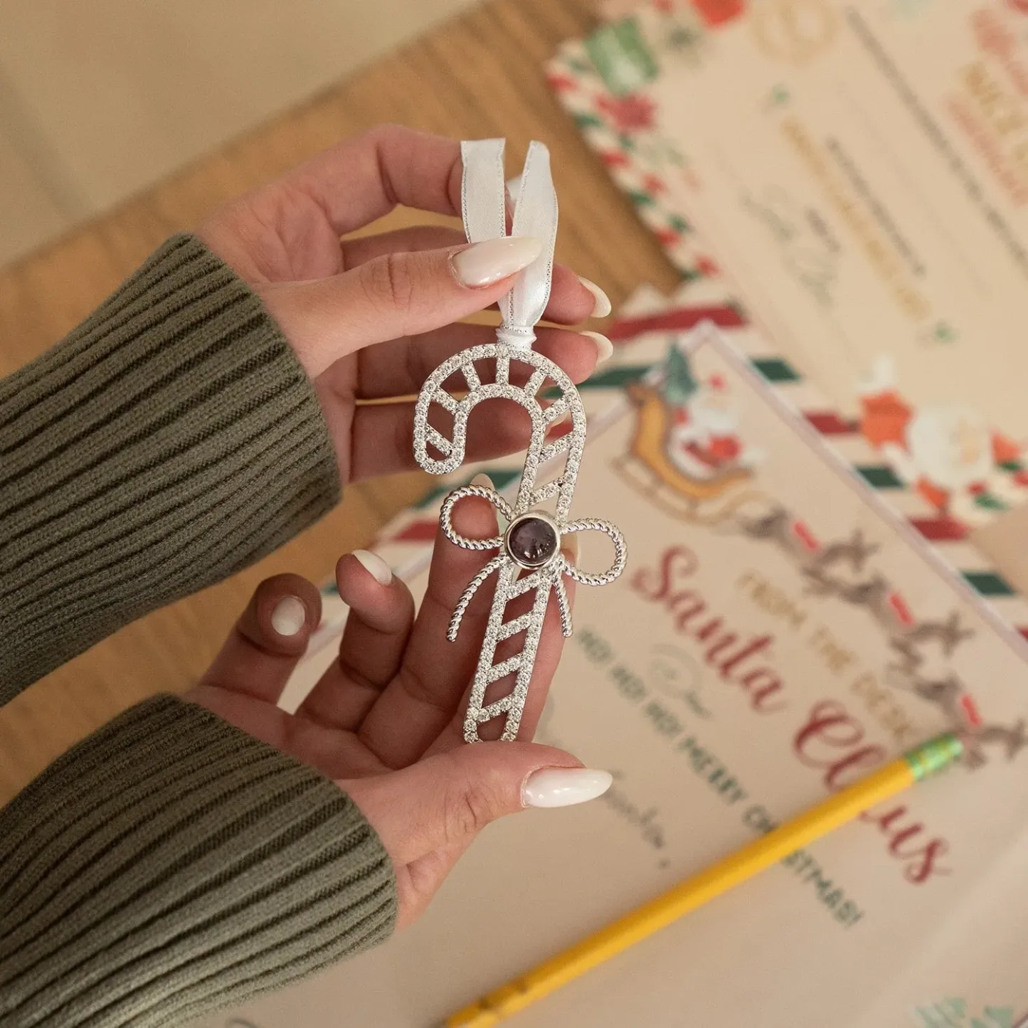 Personalisierte Projektion Ornament Custom Foto Schneeflocke Weihnachten Ornament Geschenke