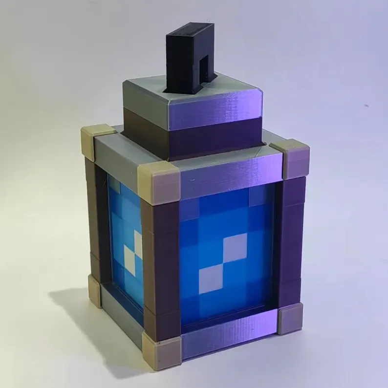Pixeliges Nachtlicht Laterne Aufladbar & Größer - Nachtlampe Geburtstagsgeschenk - Kinderzimmer Dekoration - Gamer Zimmer Dekor - Weihnachtsgeschenk - soufeelde