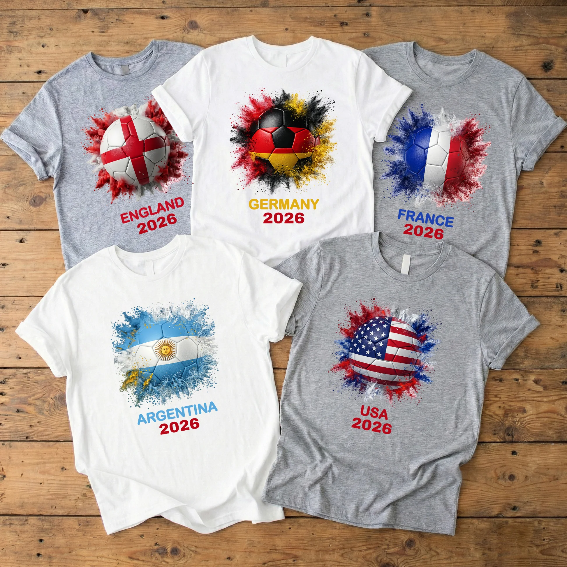 2026 Internationale Fußballmeisterschaft Nationalflagge T-Shirt Global Fans Collection - soufeelde