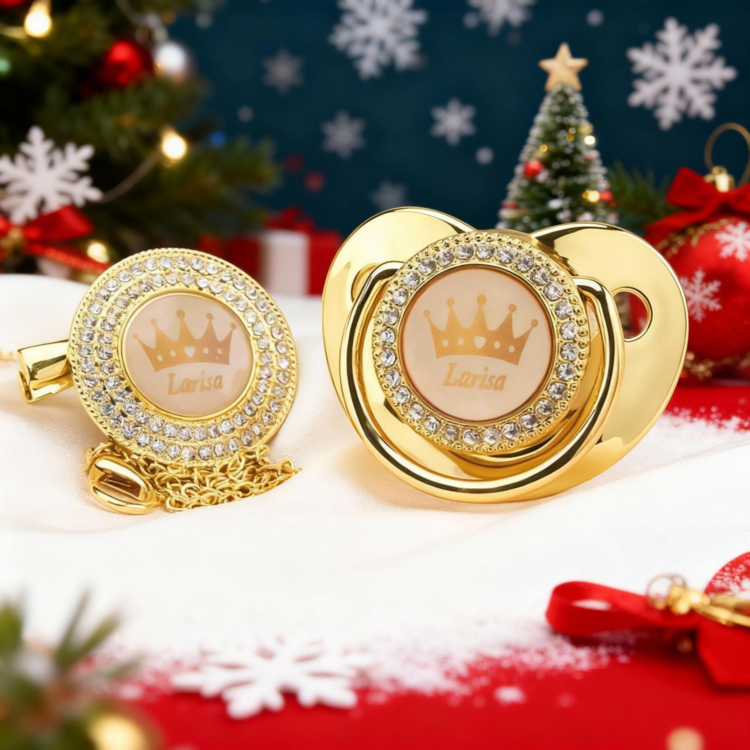 Chupete Personalizado Con Nombre, Exquisito, Hecho A Mano, Regalo De Navidad Para Tu Pequeño. - soufeeles