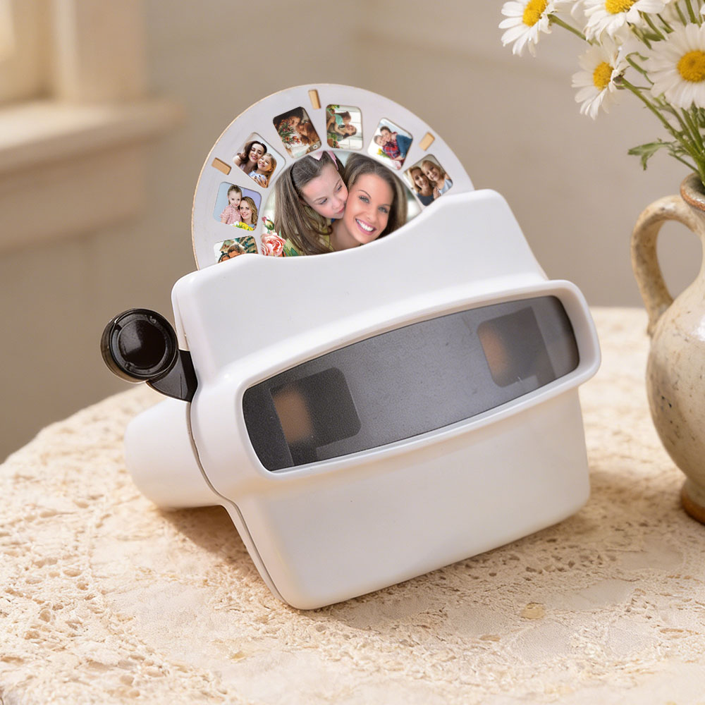 Visor Y Carrete 3D Personalizados Regalos Del Día de la Madre Personalizados Visor De Texto Y Fotos Con Sus Propias Fotos