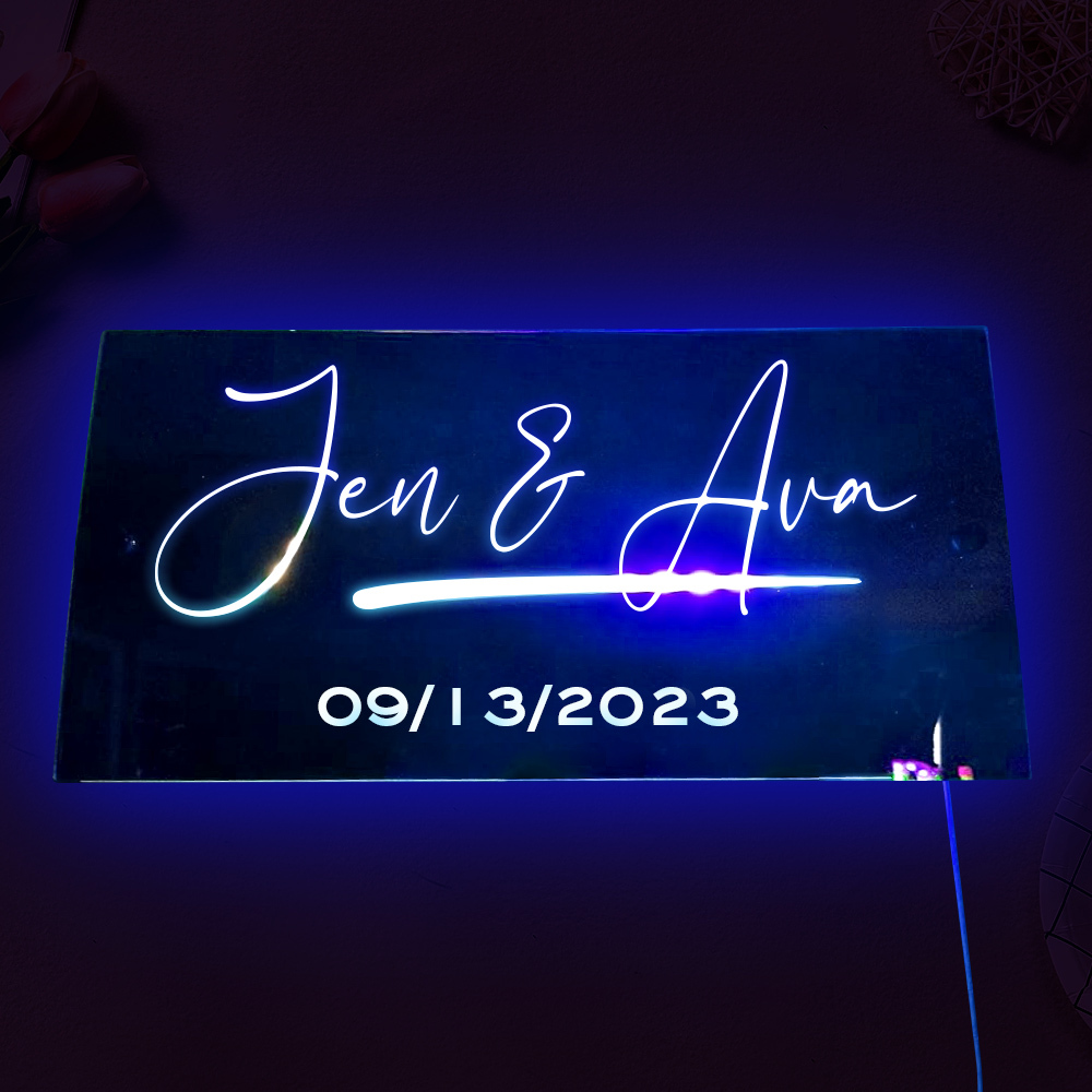 Gran Oferta De Espejo Con Nombre Personalizado, Espejo Iluminado (compre 2 Y Obtenga Envío Gratis)
