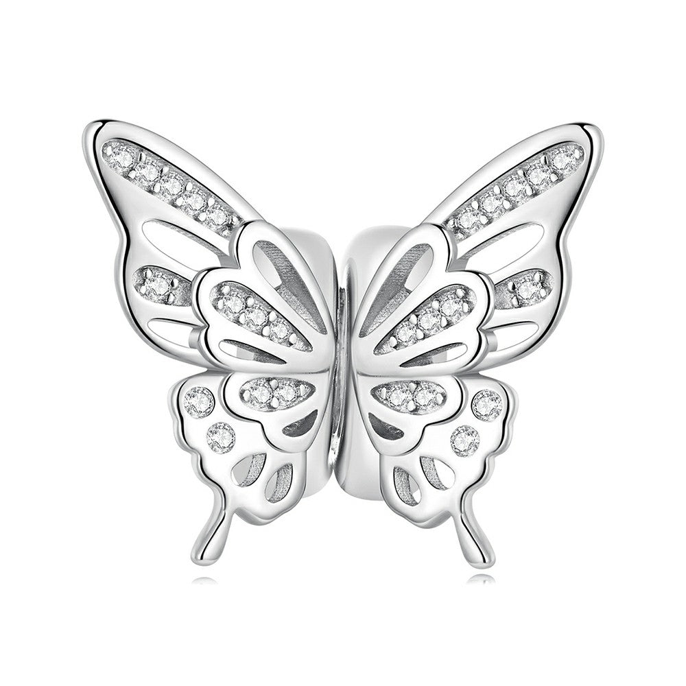 bellissimo ciondolo con tappo a forma di farfalla, ciondolo distanziatore in argento sterling 925 dp135