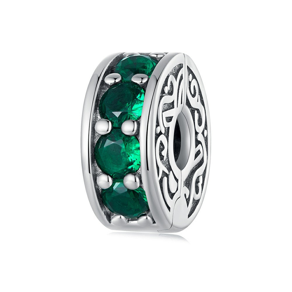 ciondolo con tappo in pietra preziosa verde, ciondolo distanziatore in argento sterling 925 dp098