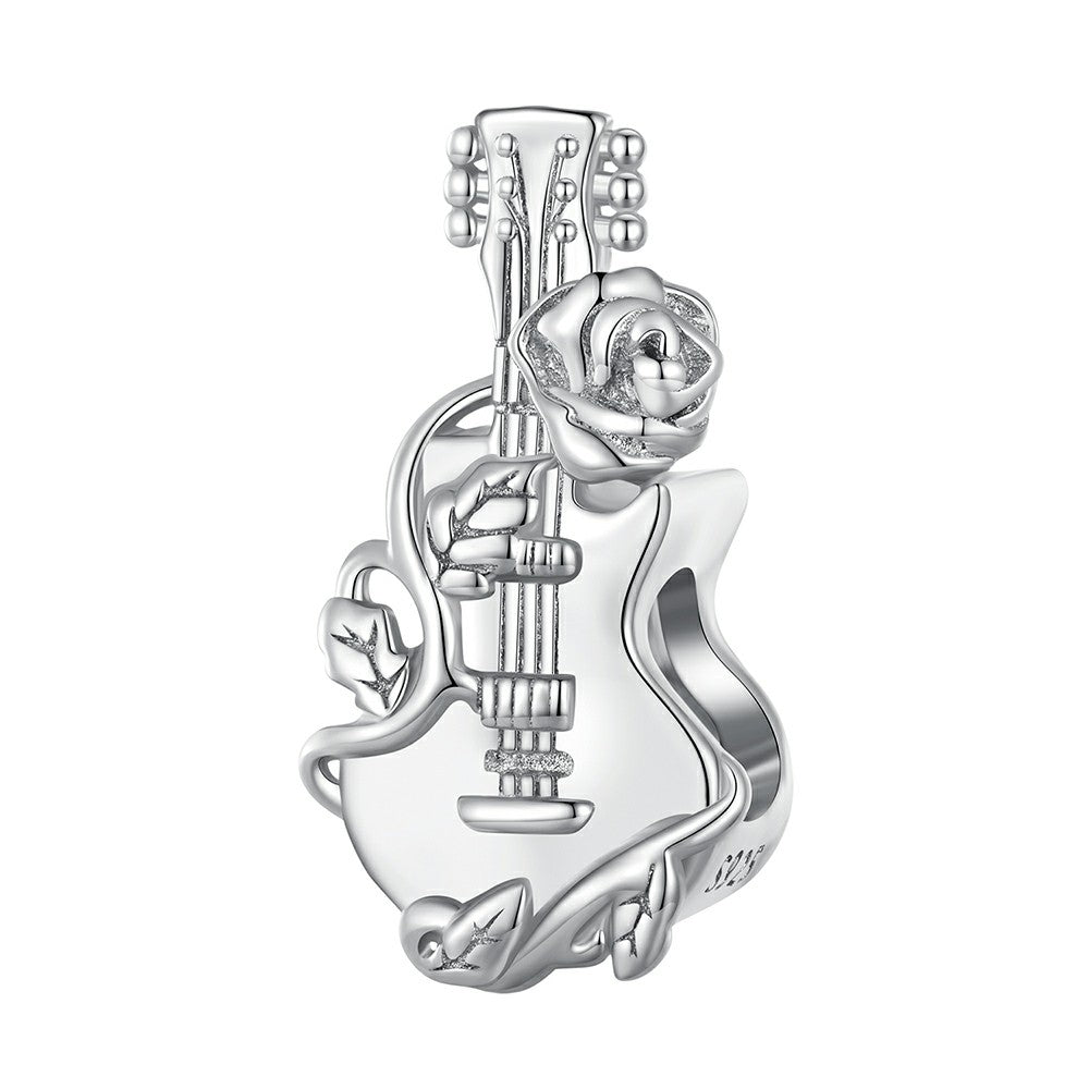 ciondolo per chitarra rosa argento sterling 925 fj1434