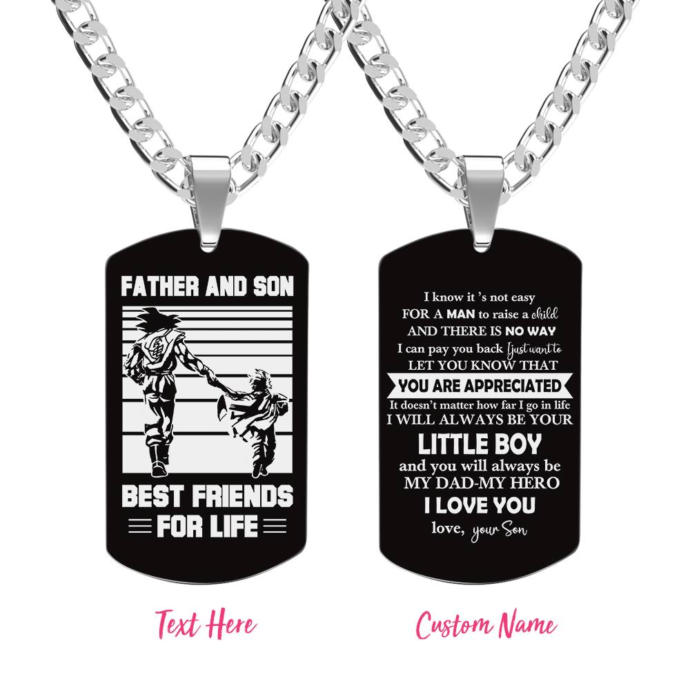 Collar Personalizado Para Mi Papá Para Hombre, Sé Que No Es Fácil, Collar Con Etiqueta Para Perro, Regalo De Joyería Para Padre - soufeeles