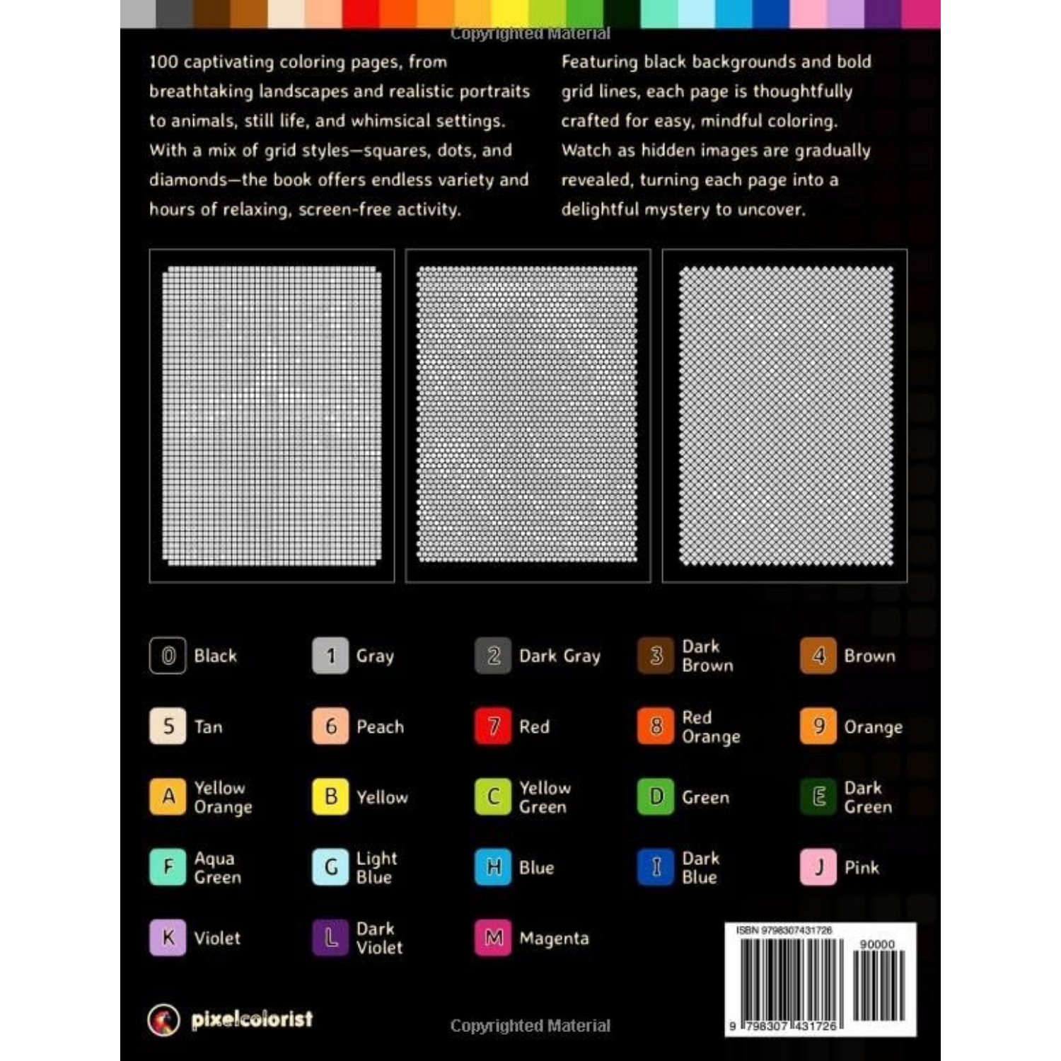 100 Misterios Para Colorear Por Números: Un Libro Para Colorear Para Adultos: Relajación Y Asombro: Cuadrados, Diamantes, Puntos (pixelcolorist Quest) - soufeeles