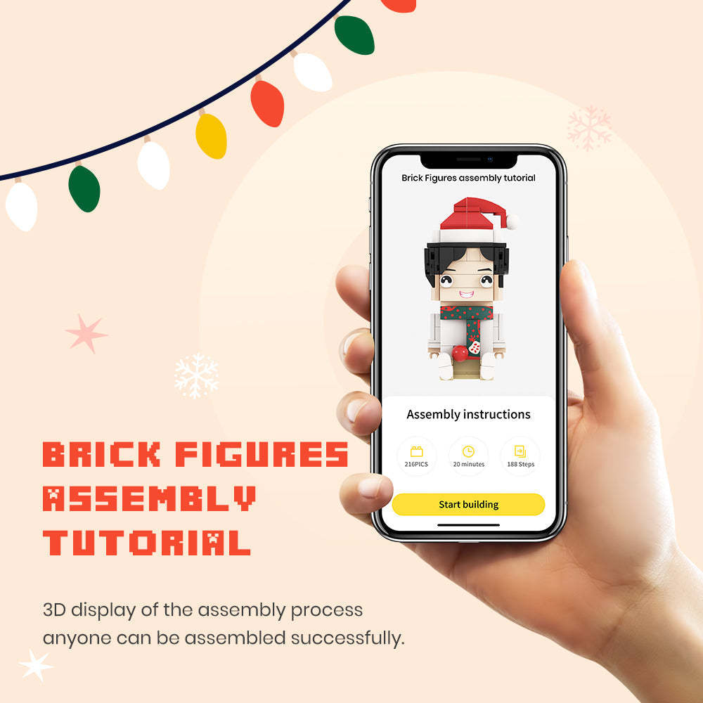 Regalos Geniales Para Él Ladrillo Personalizado Personalizable Para 1 Persona Con Figuras De Marco Juguete De Bloque De Partículas Pequeñas