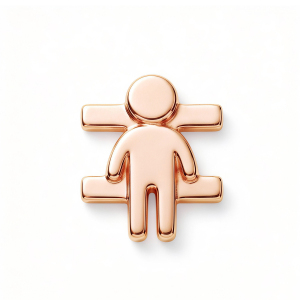 Amuleto Para Niño - Oro Rosa