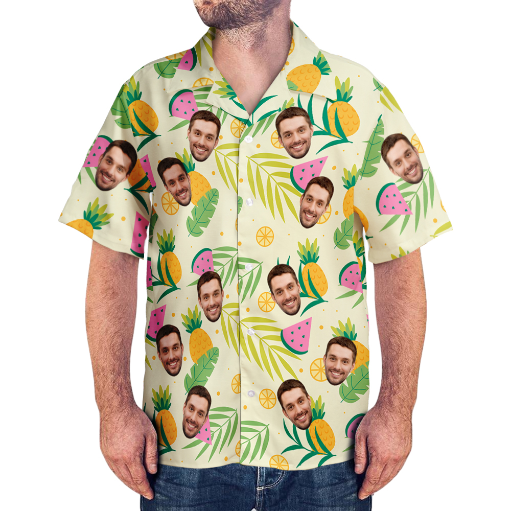 Camisas Hawaianas Con Cara Personalizada Cargue Su Propia Imagen Diseñada Camisa De Playa Aloha Para Hombres