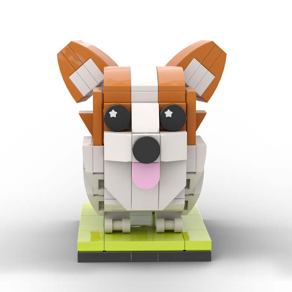 Corgi Personalizable De Cuerpo Completo, 1 Perro, Personalización De Foto, Figuras De Ladrillos, Bloques De Partículas Pequeñas, Figuras De Brick Me, Corgi Personalizado Solamente - soufeeles