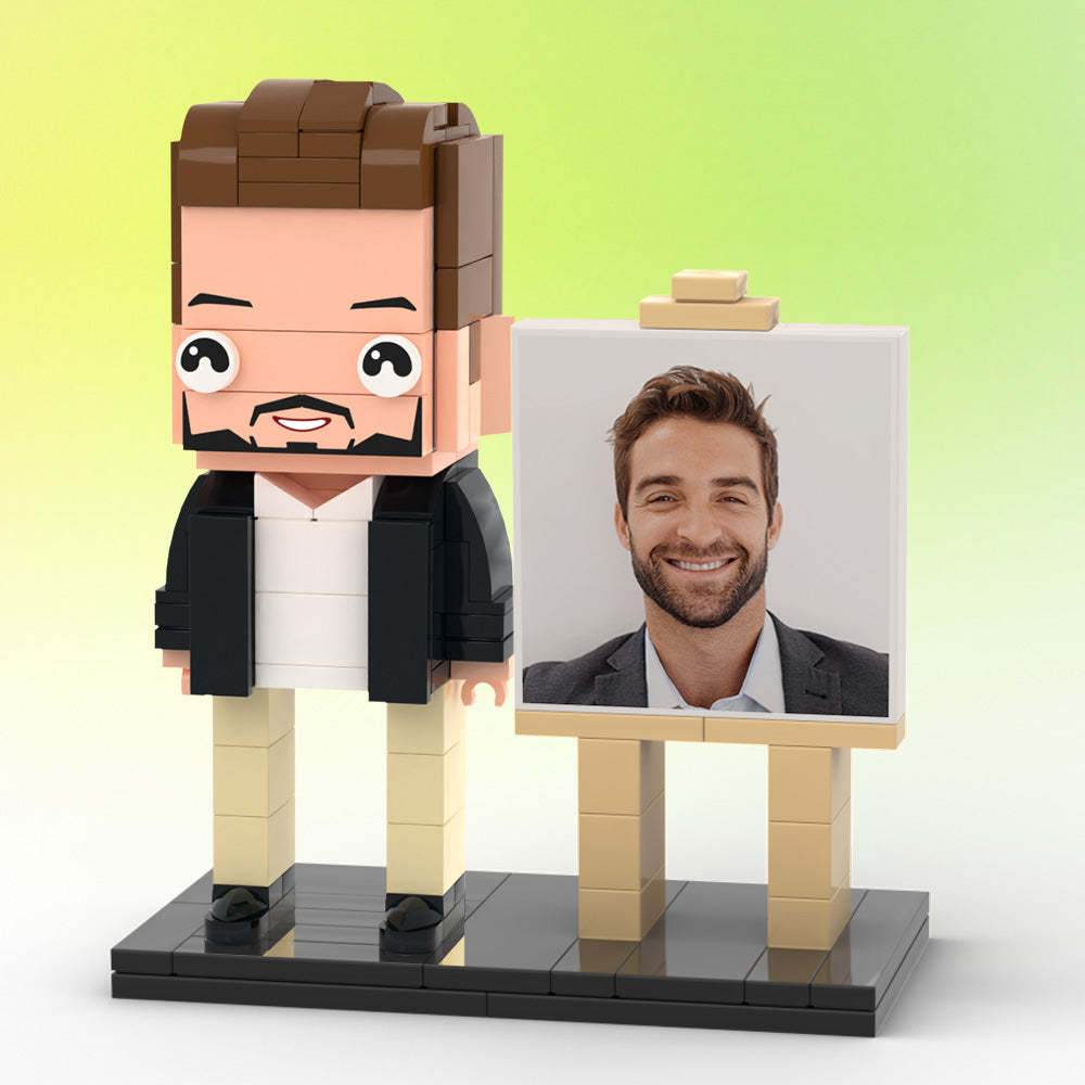 Ladrillo Personalizado De Cuerpo Completo Personalizable Para 1 Persona Con Figuras De Marco, Juguete De Bloques De Partículas Pequeñas, Figuras De Ladrillo, Regalos Para Él
