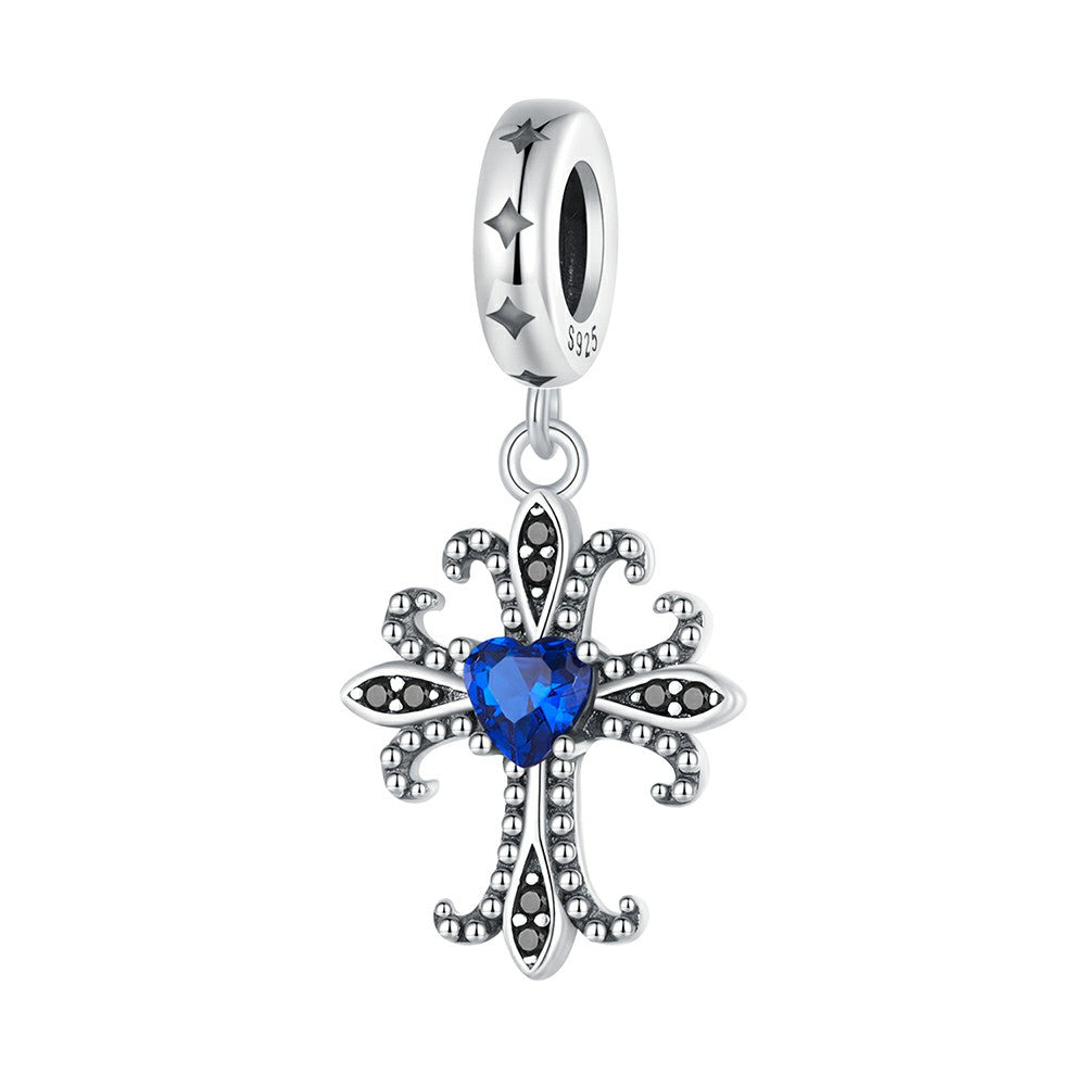 ciondolo pendente croce vintage in argento sterling 925 yb2250