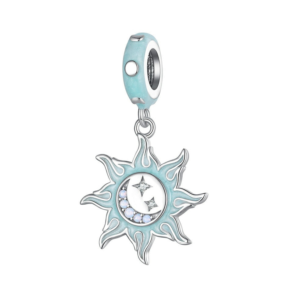 ciondolo pendente sole e luna in argento sterling 925 yb2335