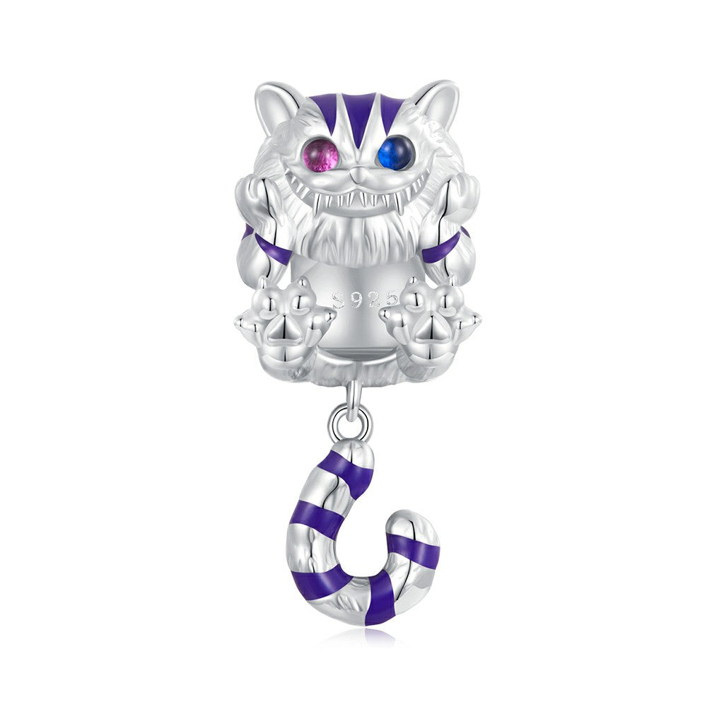 Ciondolo smalto gatti fantasy in argento sterling 925 dy1343