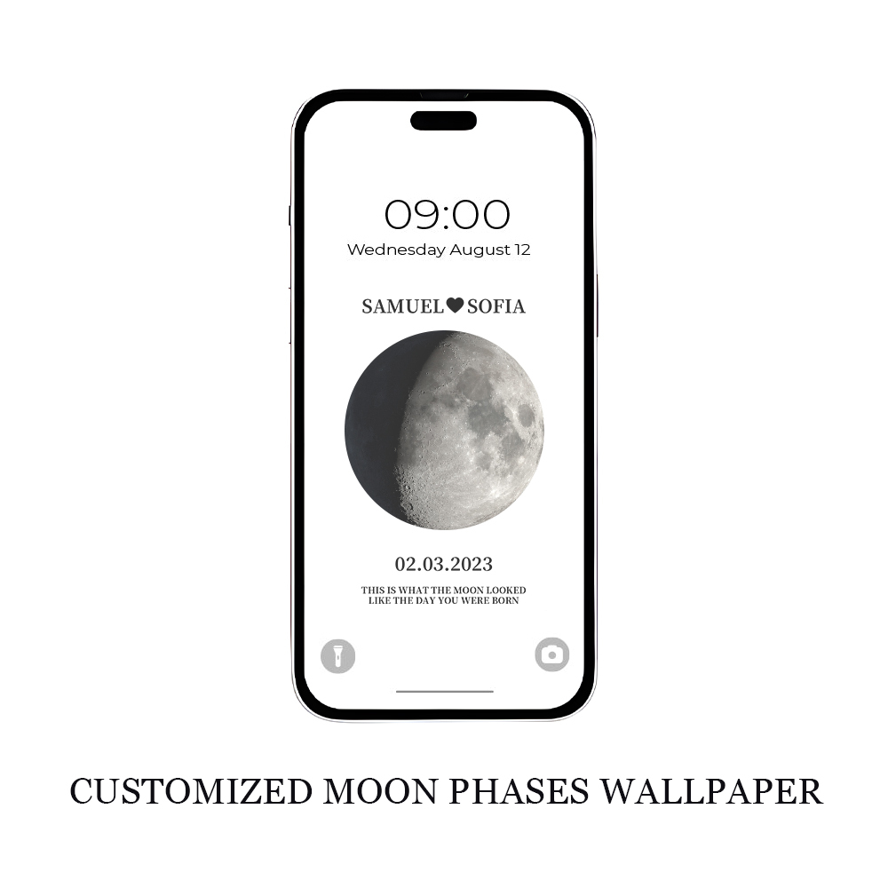 Fondo de pantalla personalizado de fases lunares