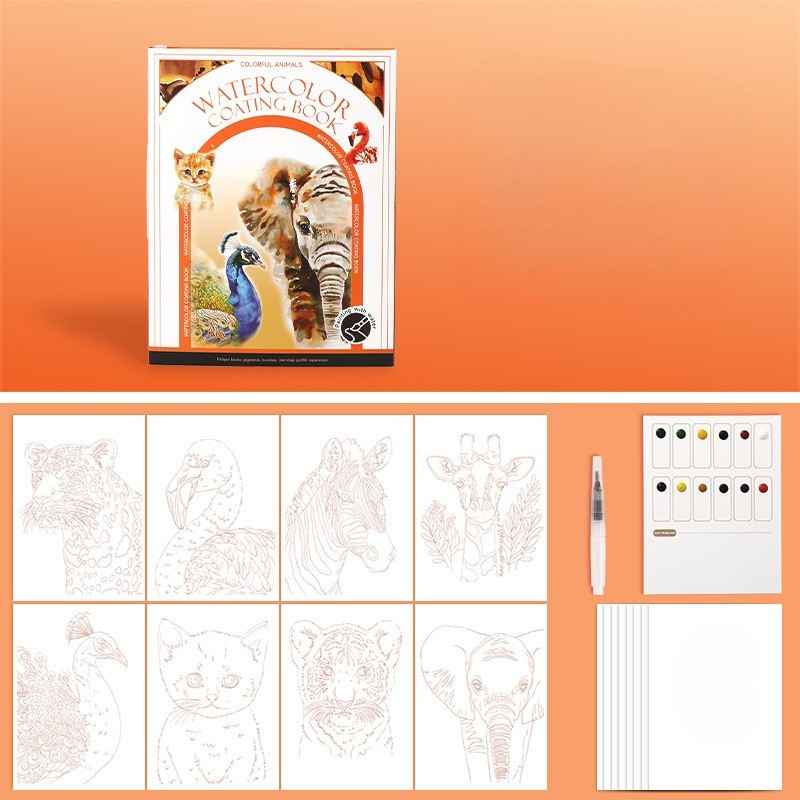 Cuaderno De Acuarela De 16 Hojas Con Juego De Pinturas Gratuito. Dile Adiós A La Ansiedad Y Despierta Tu Talento Artístico.