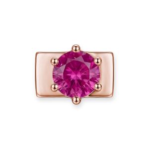 Colgante Redondo De Diamante Rosa - Oro Rosa