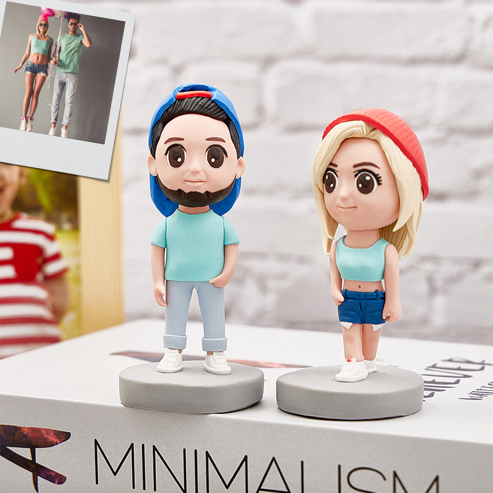 Estatua De Figura Linda Personalizada Bobblehead Versión Q Personalizada - soufeeles