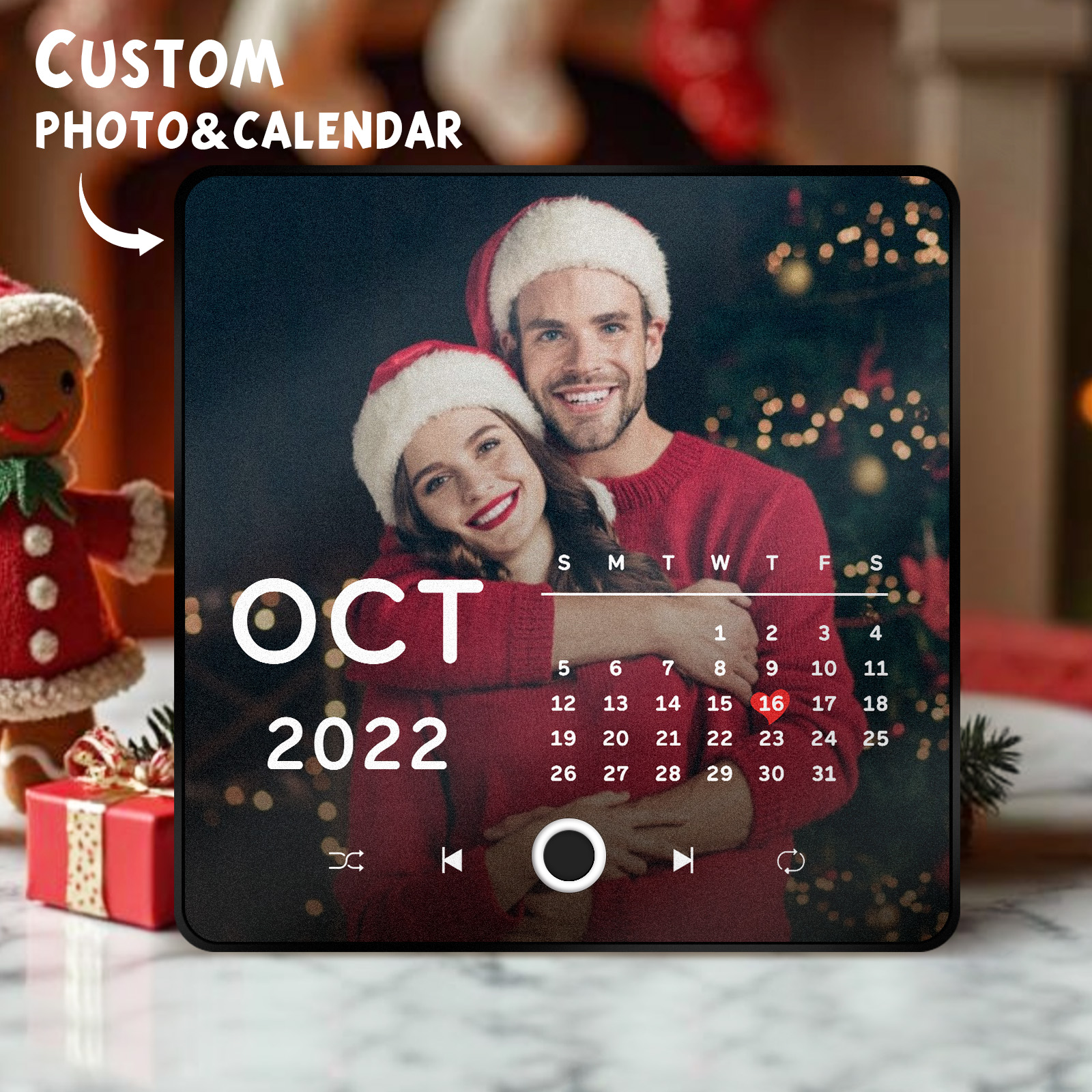 Calendario Fotográfico Personalizado Imán Musical Para El Refrigerador Regalo De Aniversario Imanes Musicales Personalizados Que Pueden Reproducir Canciones Regalos De Navidad - soufeeles