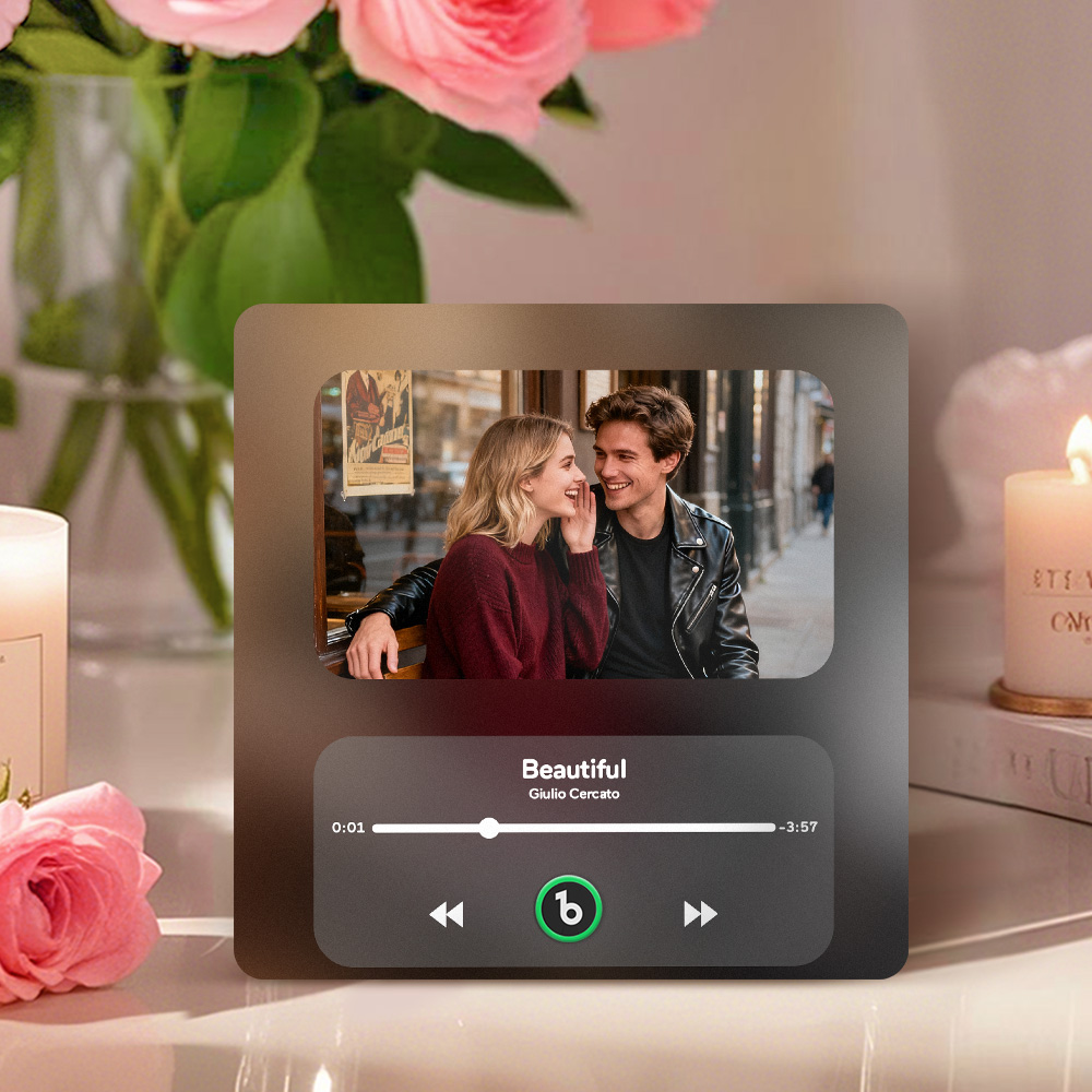 Imán De Nevera Con Música Personalizada, Reproductor De Música, Álbum Con Marco Colorido, Imán Para Nevera, Adhesivo Para Fotos De Pared Con Música, Movimiento Musical Reproducible, Regalo De Boda. - soufeeles