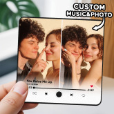 Imán Personalizado Para Nevera Con Dos Fotografías Y Música, El Mejor Regalo De Aniversario, Se Puede Reproducir Un Imán Para Nevera Con Música Para Ella