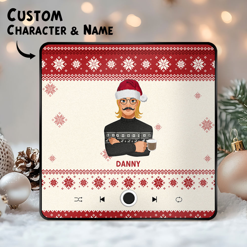 Retrato De Navidad Personalizado, Imán De Nevera Con Música Personalizada, Imanes De Feliz Navidad, Pueden Reproducir Canciones, Regalo De Navidad, Regalos Familiares - soufeeles