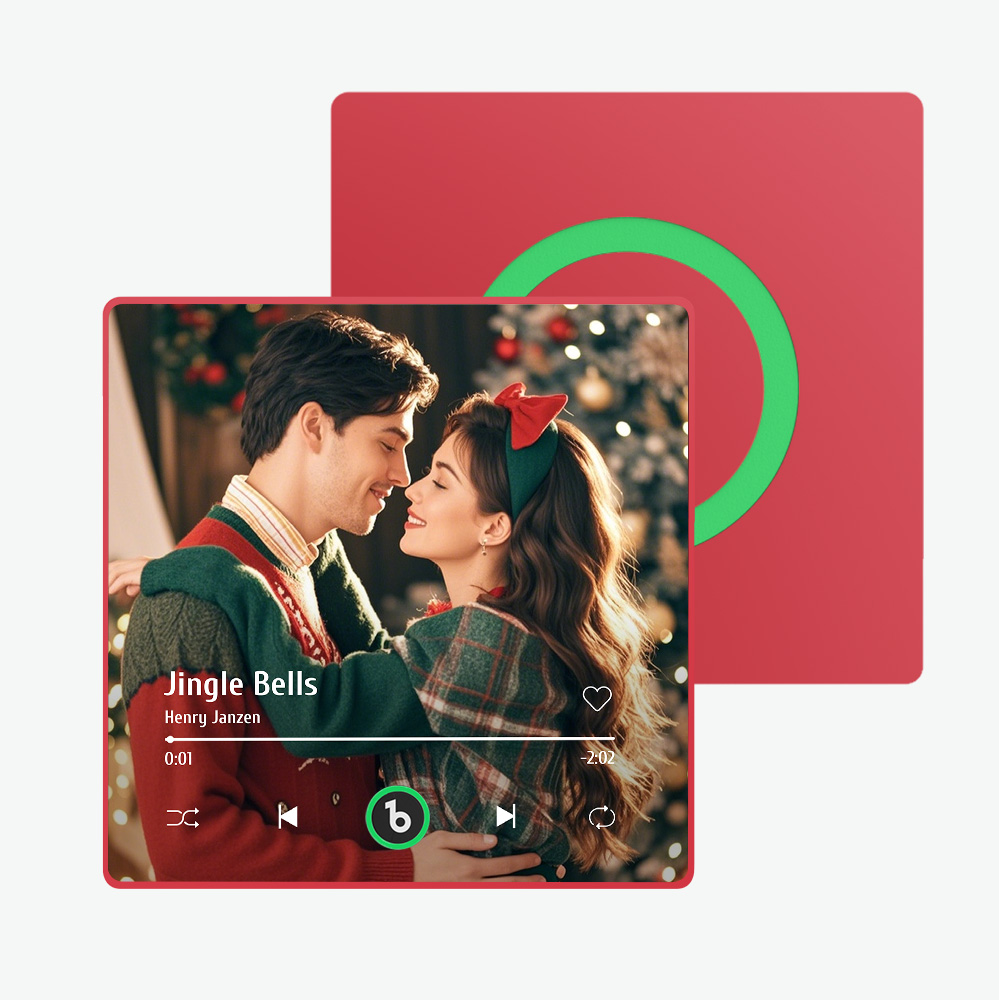 Imán De Nevera De Música Personalizado Nuevo 4.0 Actualización Marco Colorido Álbum Imán De Nevera Música Foto De Pared Etiqueta Movimiento Musical Que Se Puede Reproducir Regalo De Navidad - soufeeles