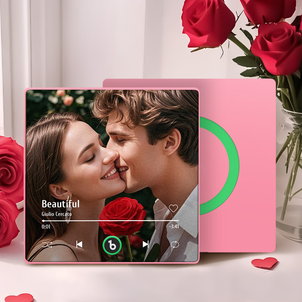 Imán De Nevera Con Música Personalizado, Nuevo Álbum Con Marco Colorido Y Actualización 4.0, Imán Para Nevera, Adhesivo Para Pared Con Música, Movimiento Musical Que Se Puede Reproducir, Regalo De San Valentín - soufeeles