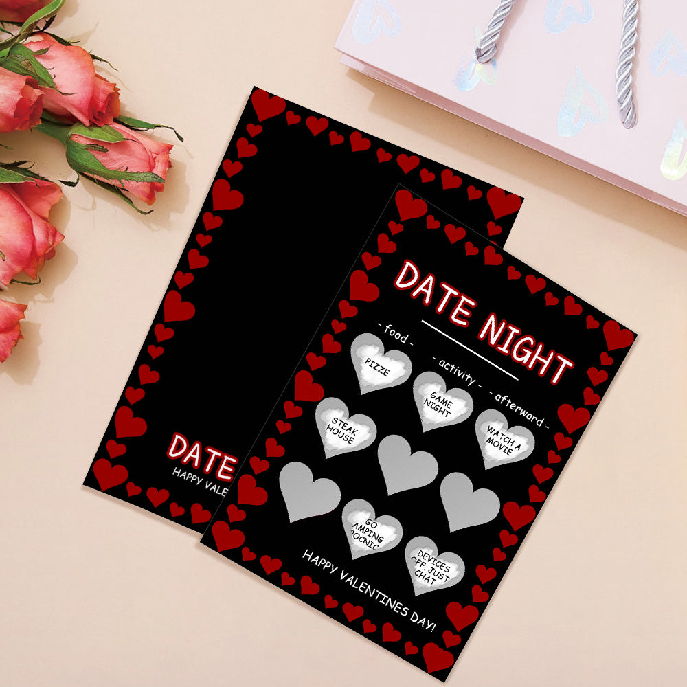 Tarjeta Rasca Y Gana Traviesa Negra Tarjeta Rasca Y Gana Divertida Del Día De San Valentín