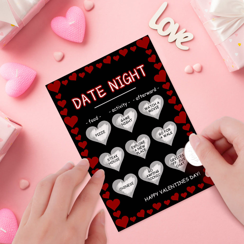 Tarjeta Rasca Y Gana Traviesa Negra Tarjeta Rasca Y Gana Divertida Del Día De San Valentín
