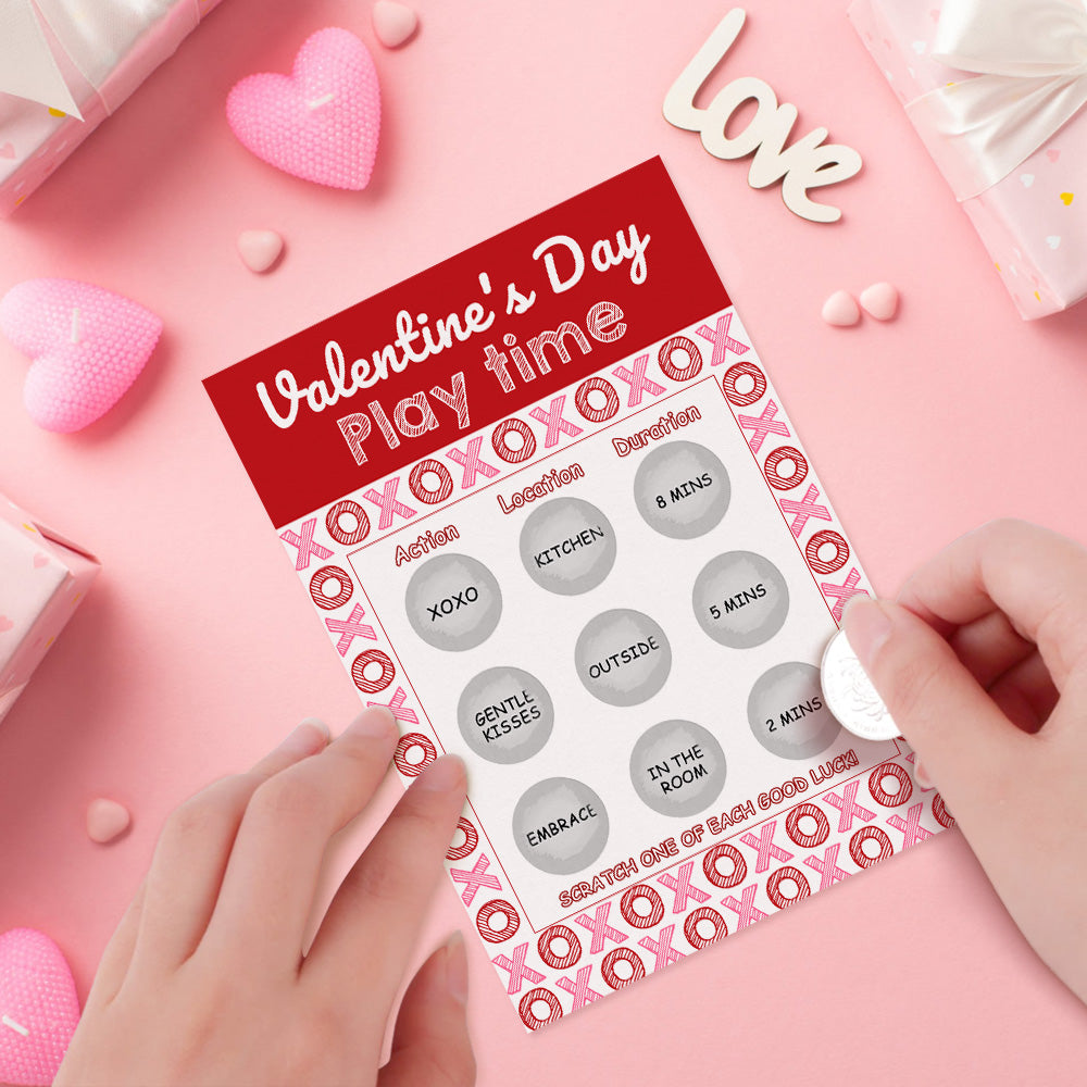 Tarjeta Rasca Y Gana Naughty Play Time Tarjeta Rasca Y Gana Divertida Para El Día De San Valentín