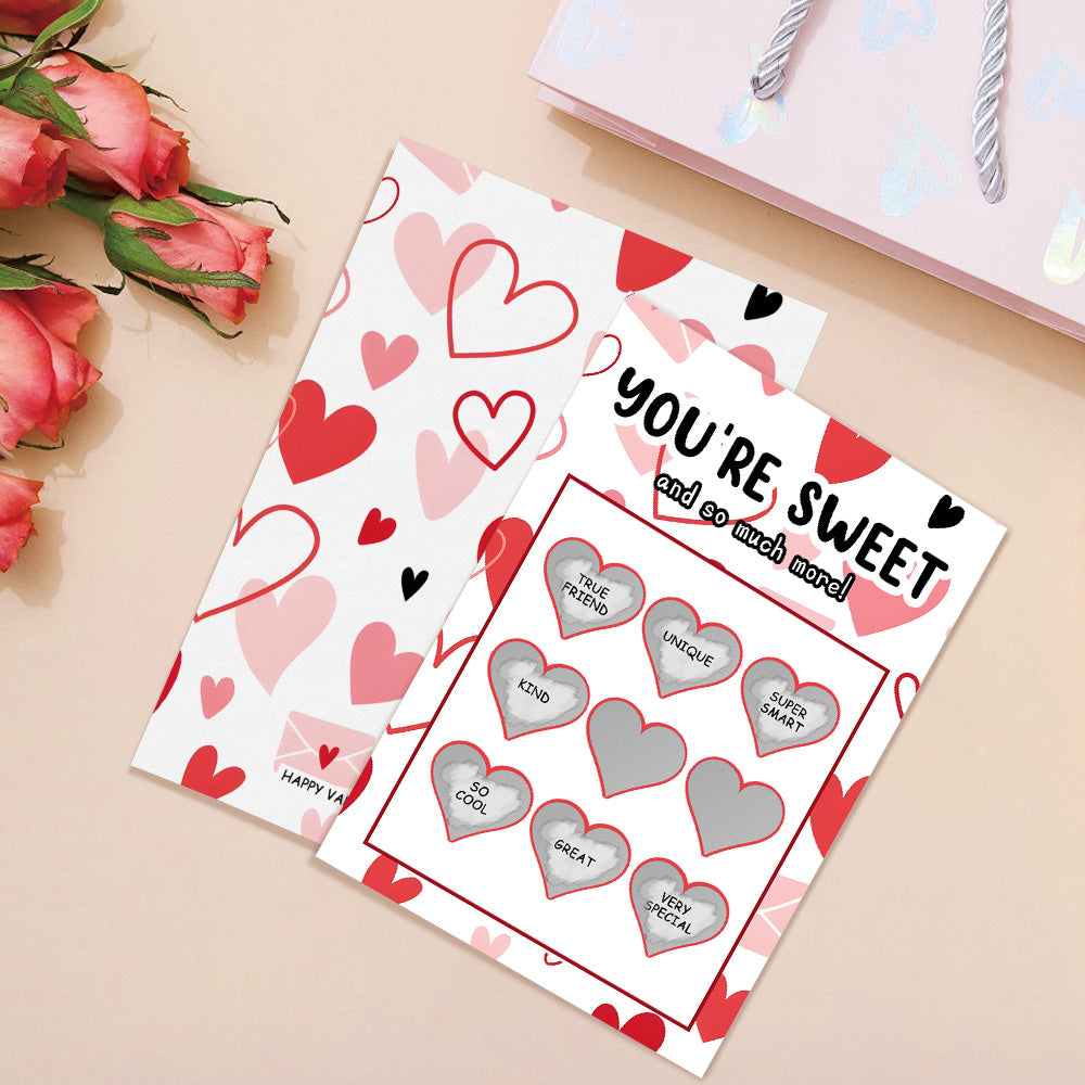 Eres Dulce Tarjeta Rasca Y Gana Divertida Tarjeta Rasca Y Gana Del Día De San Valentín