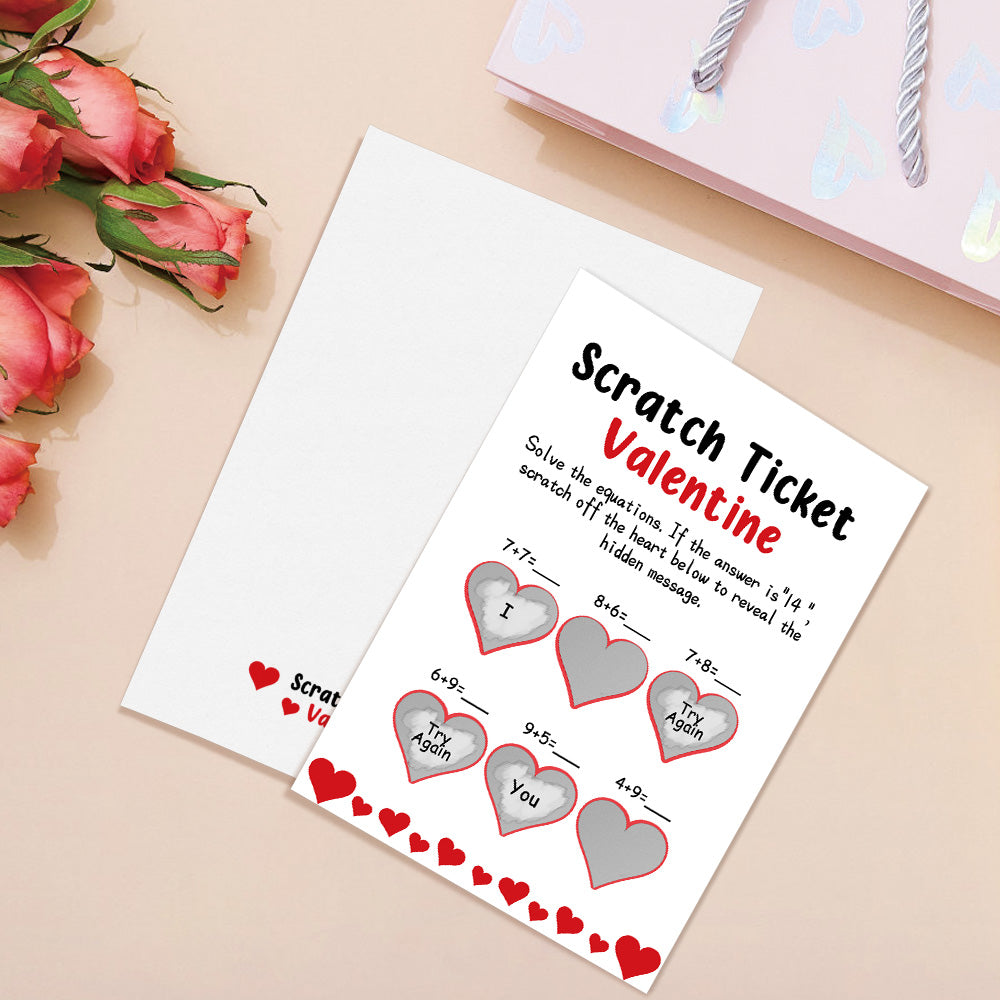 Tarjeta Rasca Y Gana Te Amo Tarjeta Rasca Y Gana Divertida Para El Día De San Valentín