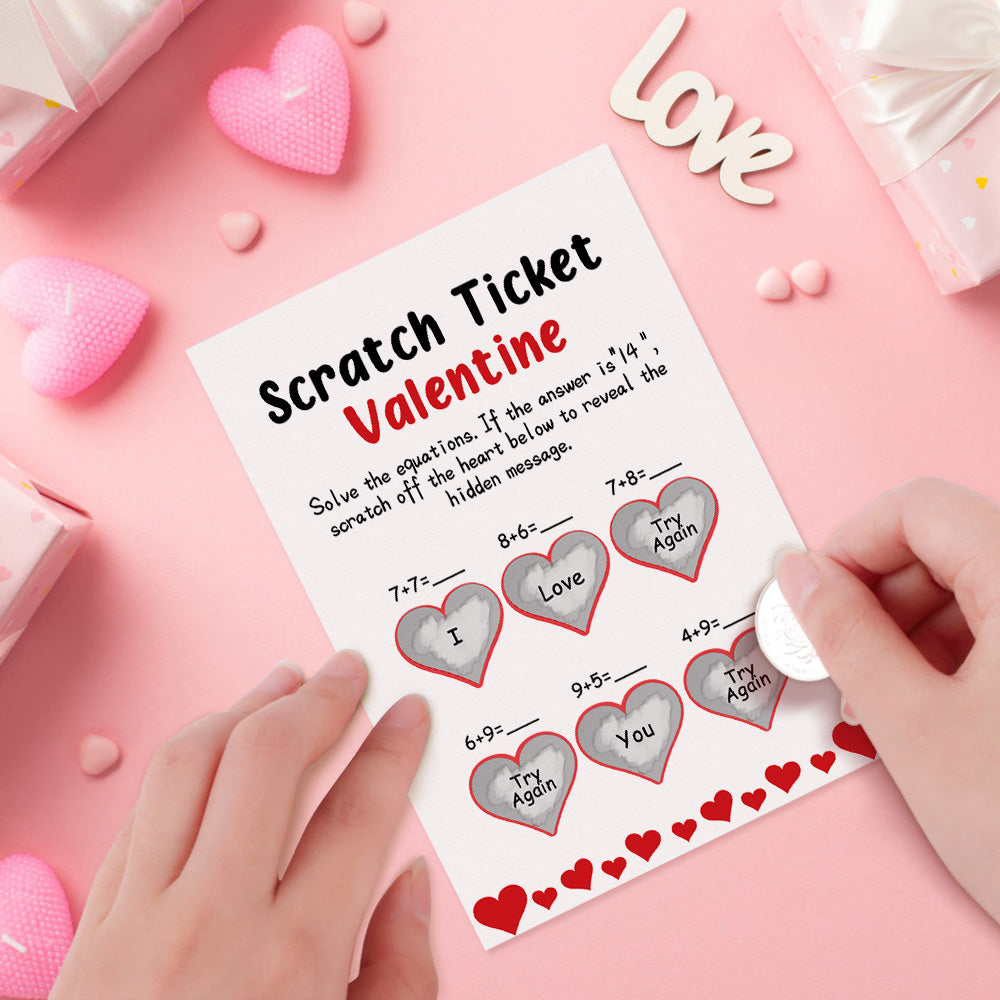 Tarjeta Rasca Y Gana Te Amo Tarjeta Rasca Y Gana Divertida Para El Día De San Valentín
